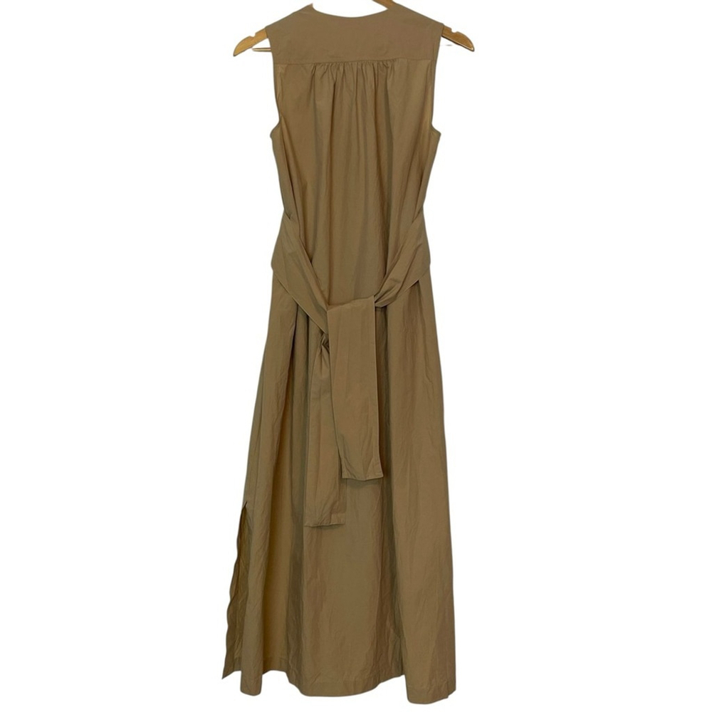 Ottod'Ame Designer Dress Long Poplin Cotton Beige Maxi Casual Chic US 4 - Picture 9 of 16